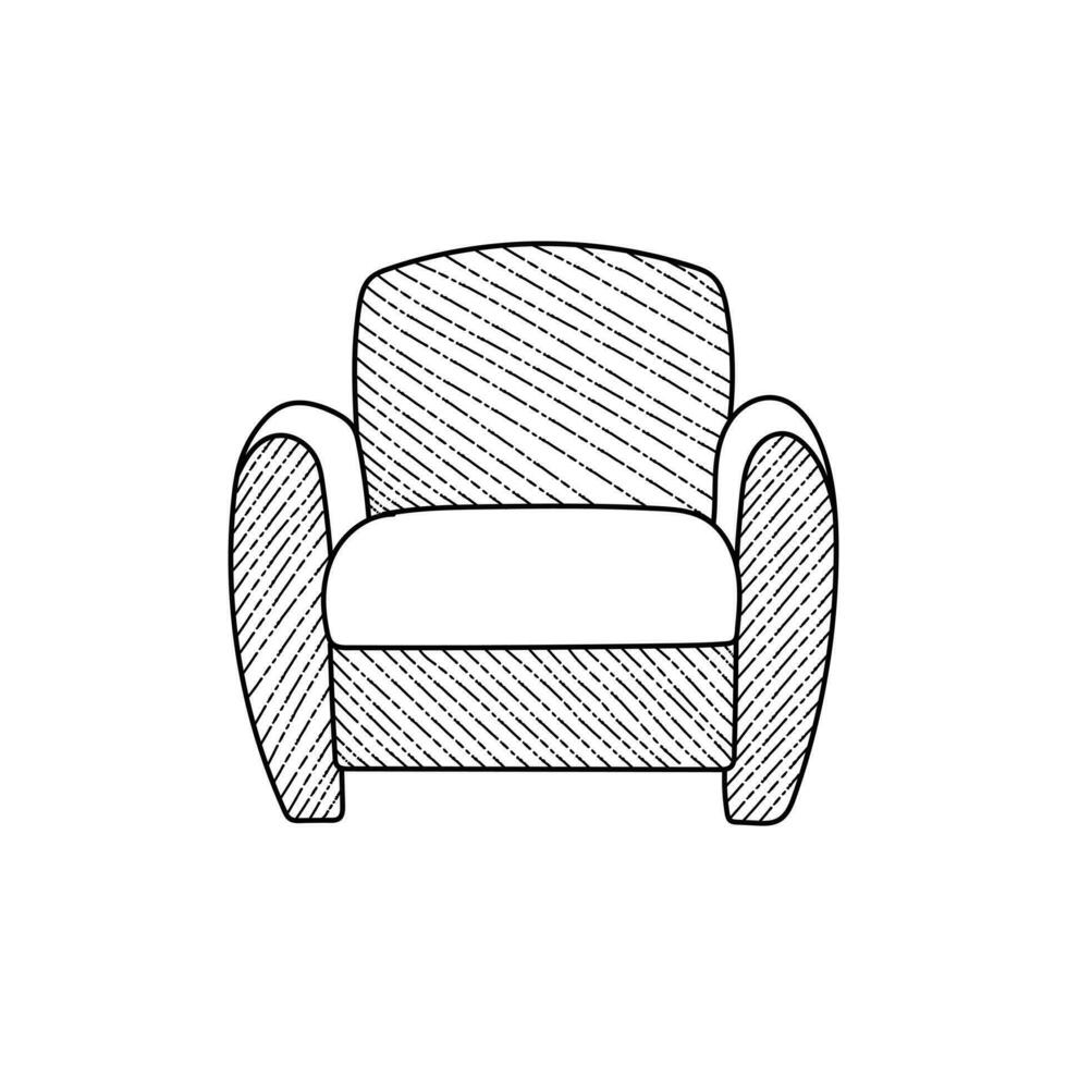 Style line couch sofa chair icon sign. Vector Logo Design Template