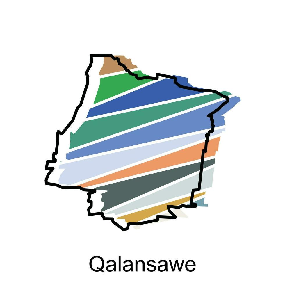qalansawe en un geográfico mapa icono diseño, mapa es destacado en el Israel país, ilustración diseño modelo vector