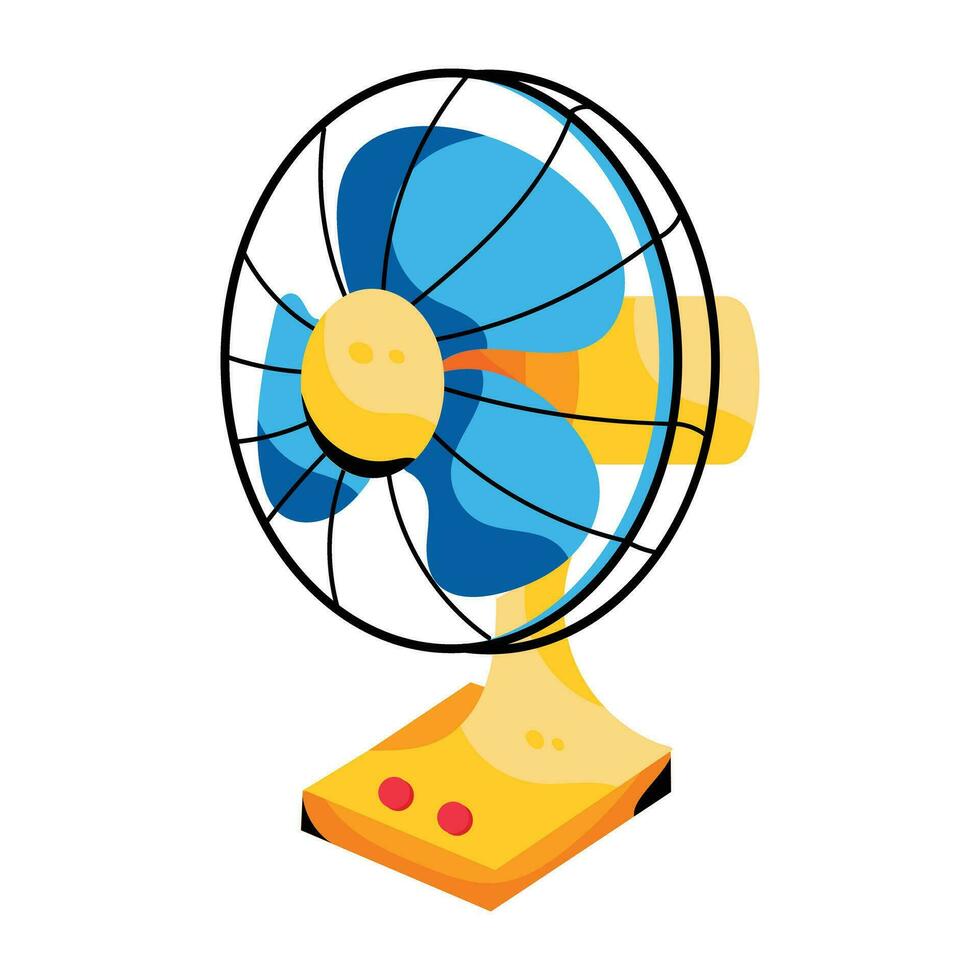 Trendy Table Fan vector