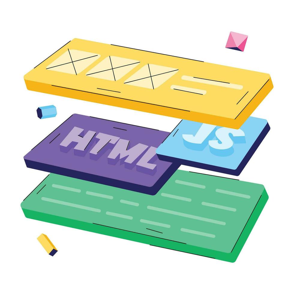 Trendy Coding Languages vector