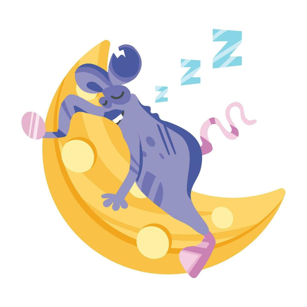 Trendy Lazy Rat vector