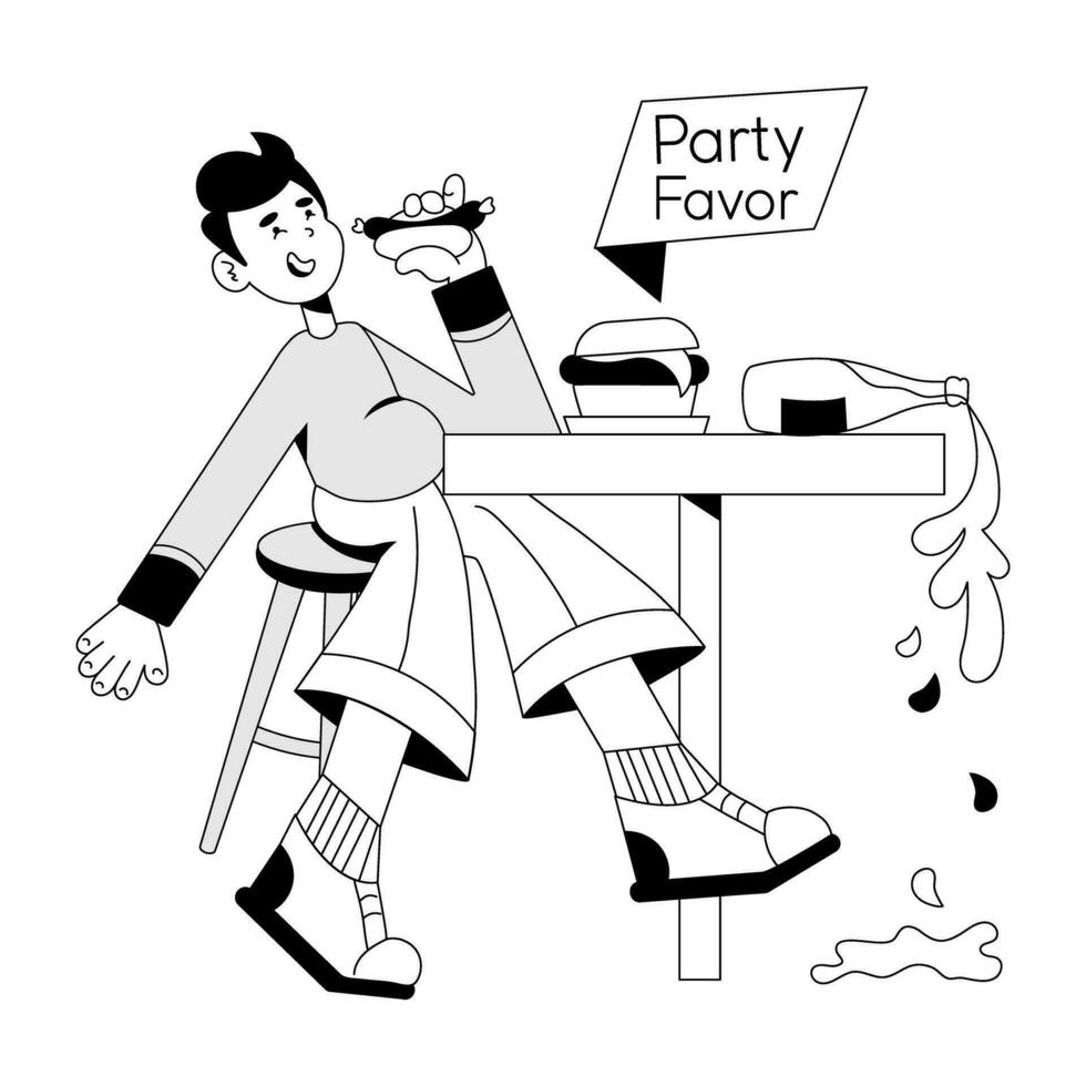 Trendy Party Favor vector