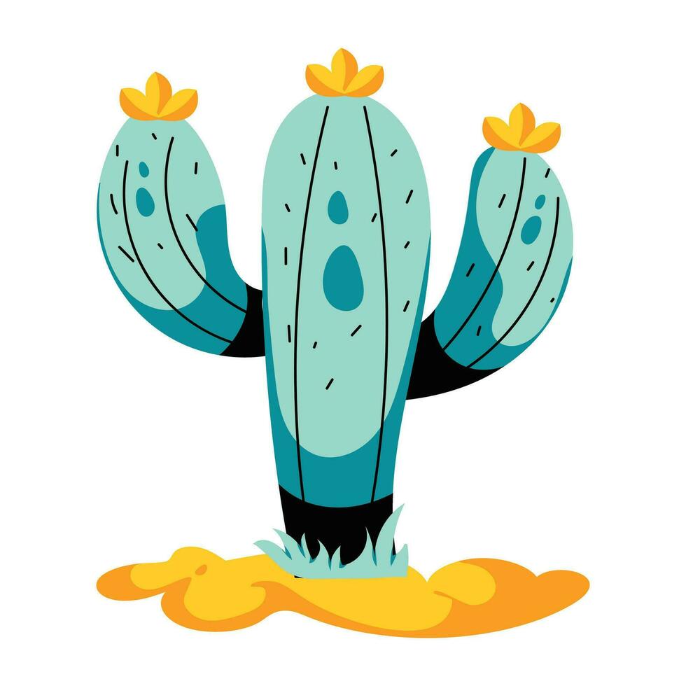 Trendy Desert Plant vector