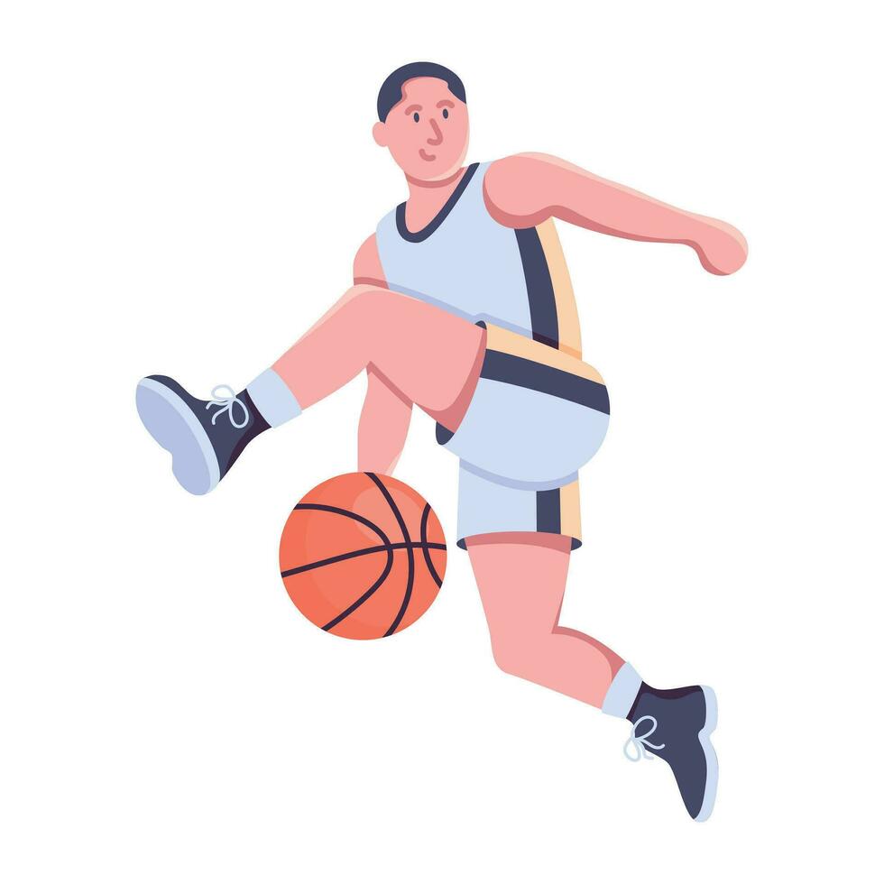 Trendy Hit Basketball vector