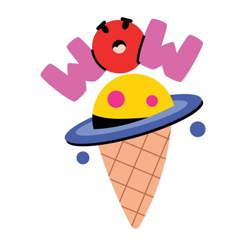 helado de moda vector