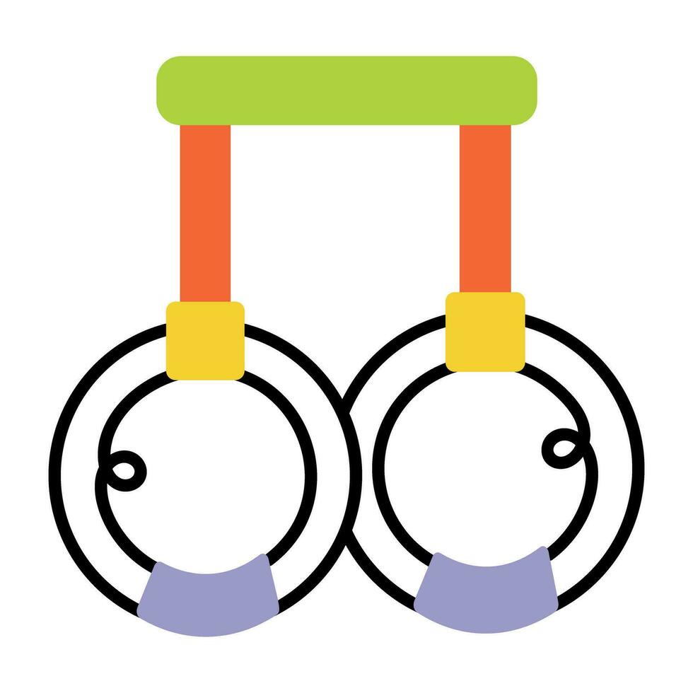 Trendy Gymnastic Rings vector