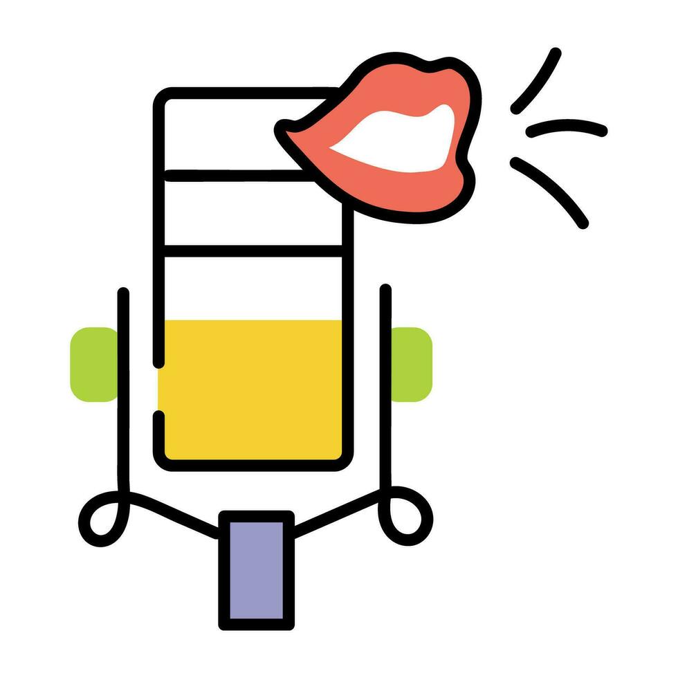 Trendy Comedian Microphone vector