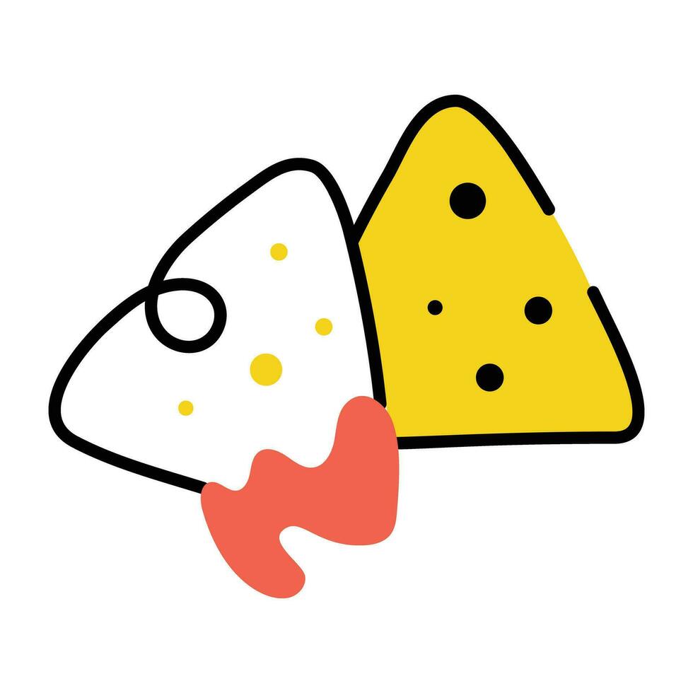 Trendy Nachos Concepts vector