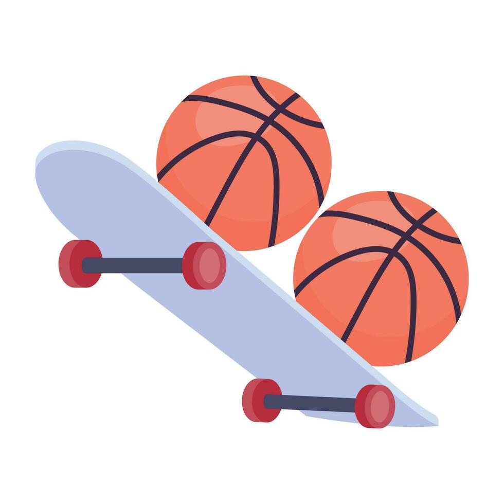 de moda Patinaje pelotas de baloncesto vector