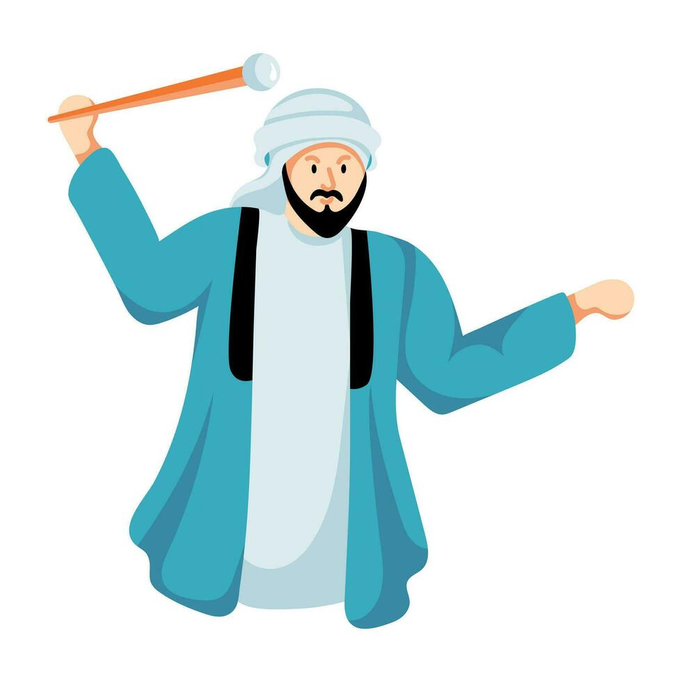 Trendy Arab Muslim vector