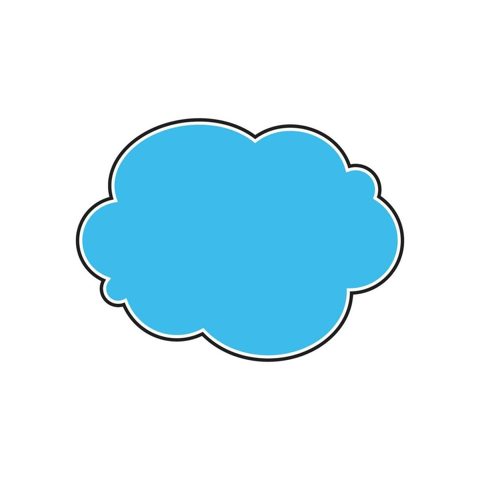 Cloud illustration logo icon vector flat design