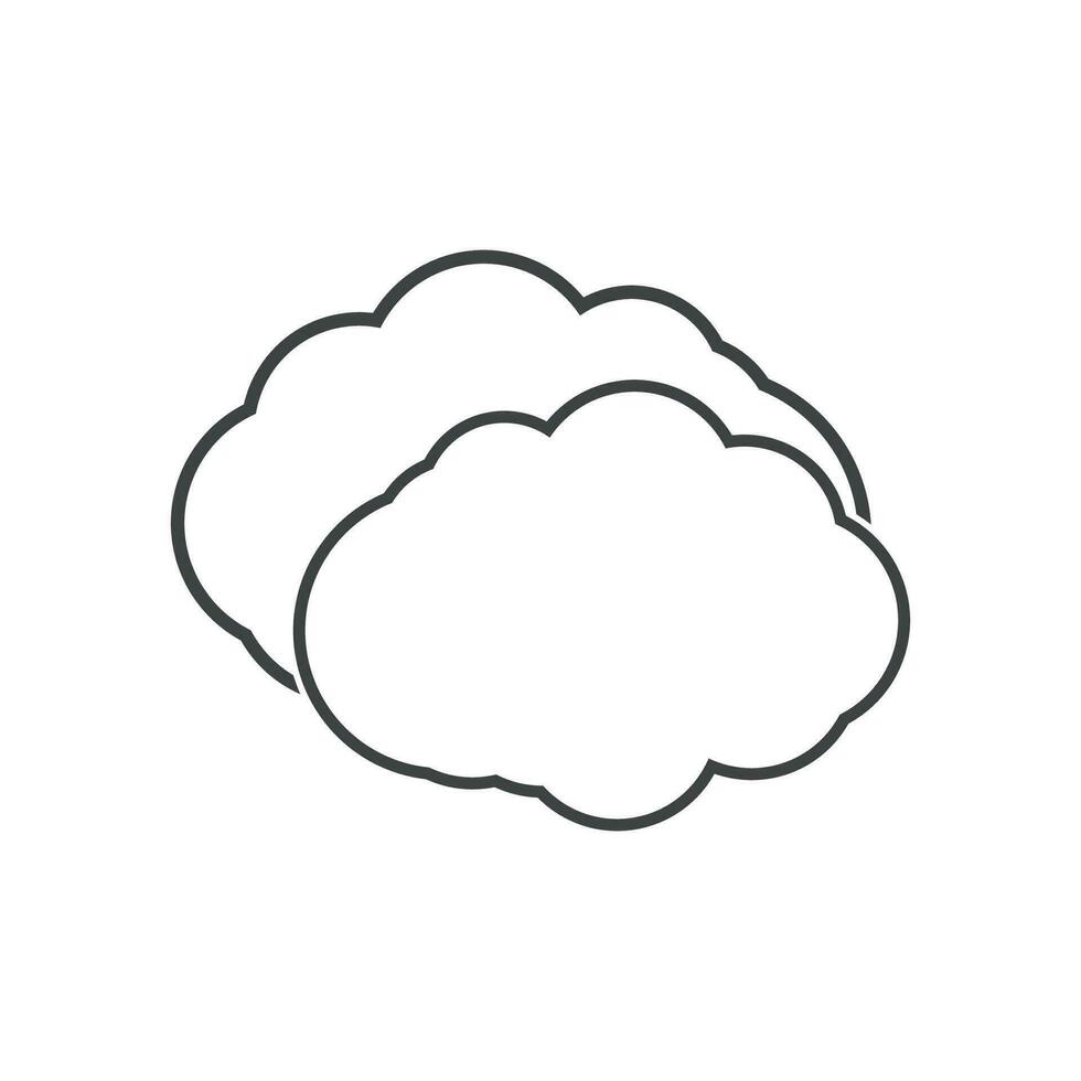 Cloud illustration logo icon vector flat design