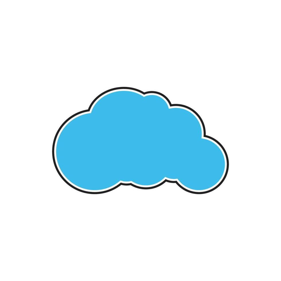 Cloud illustration logo icon vector flat design