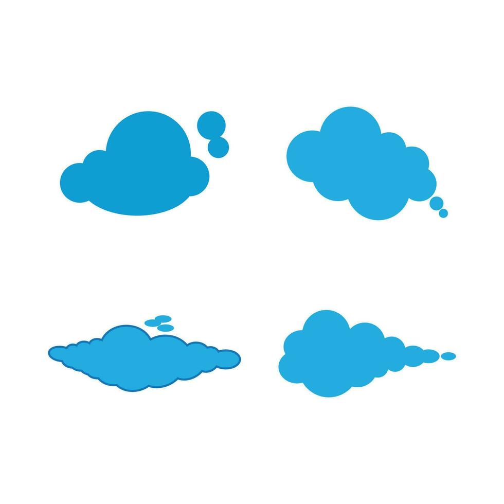 nube ilustración logo icono vector plano diseño
