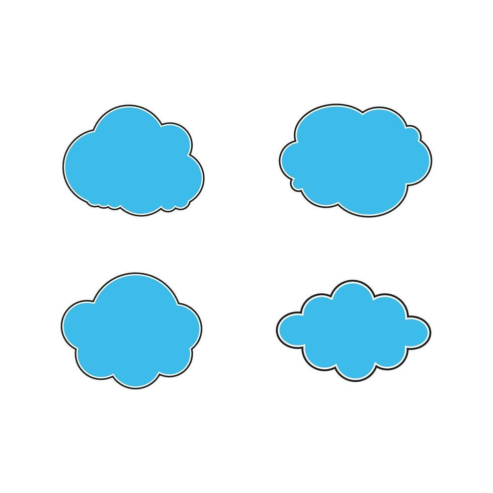 nube ilustración logo icono vector plano diseño