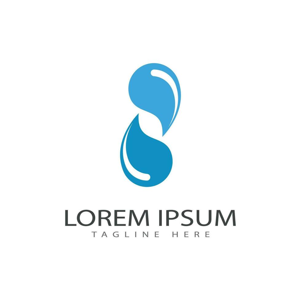 Water drop illustration logo vector design