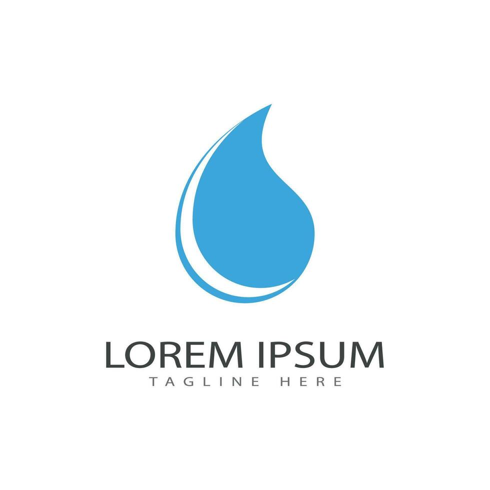 Water drop illustration logo vector design