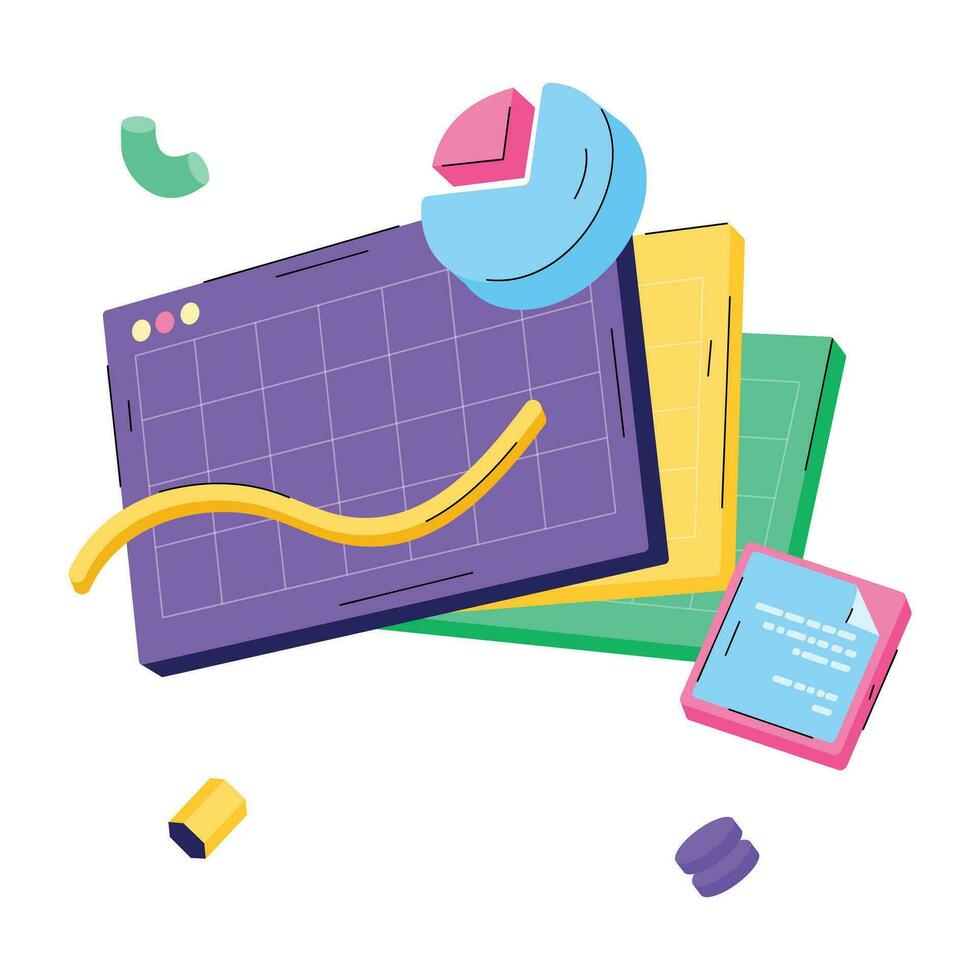Trendy Web Infographics vector