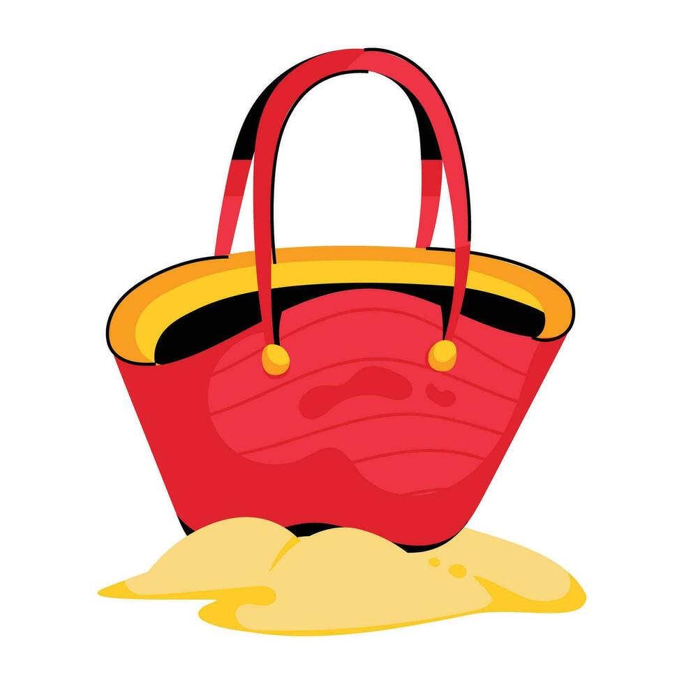 bolsa de playa de moda vector