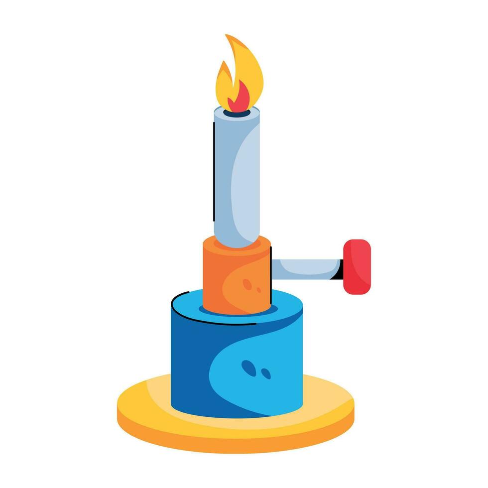 Trendy Bunsen Burner vector