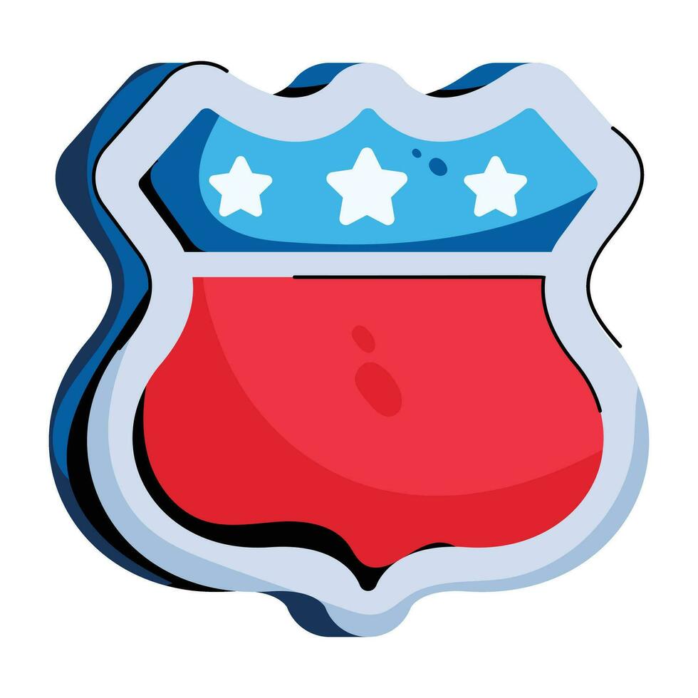 Trendy American Shield vector