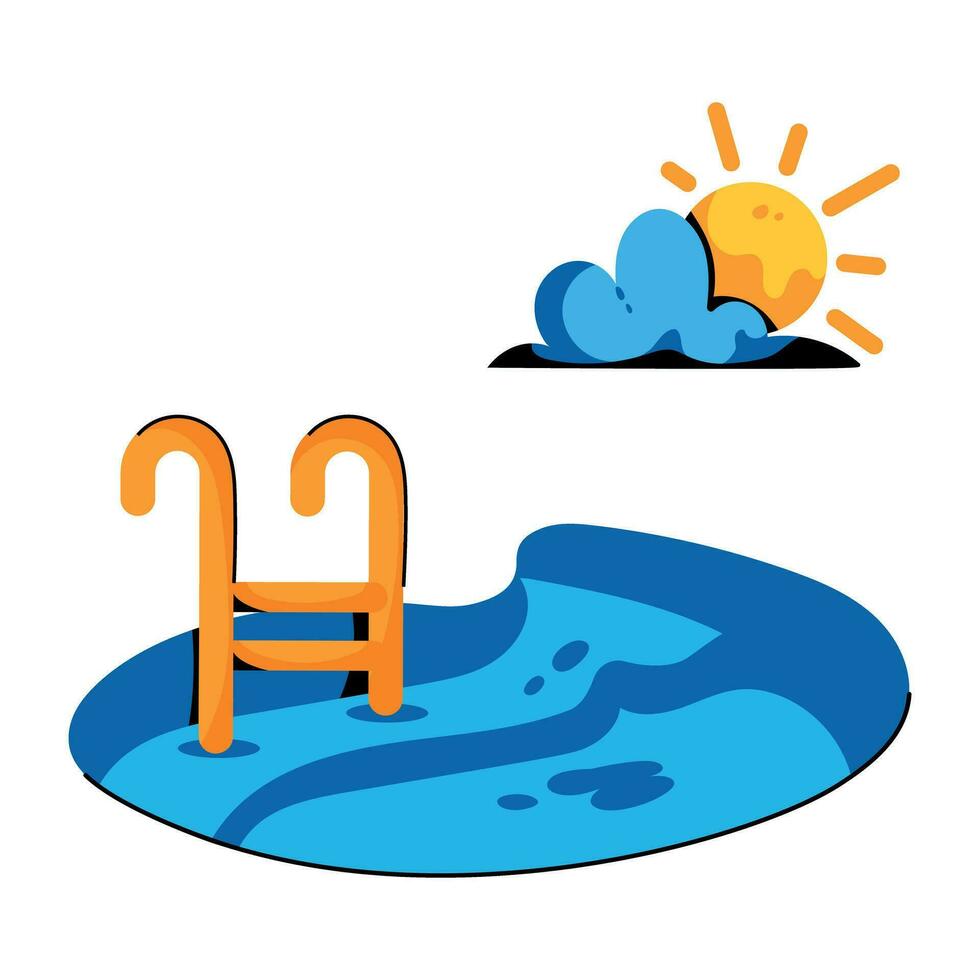 Trendy Swimming Pool vector