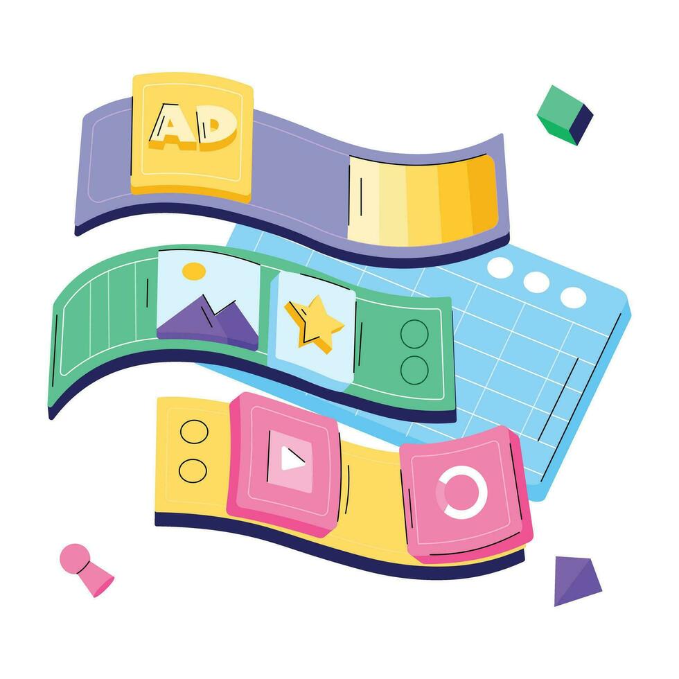 Trendy Website Media vector