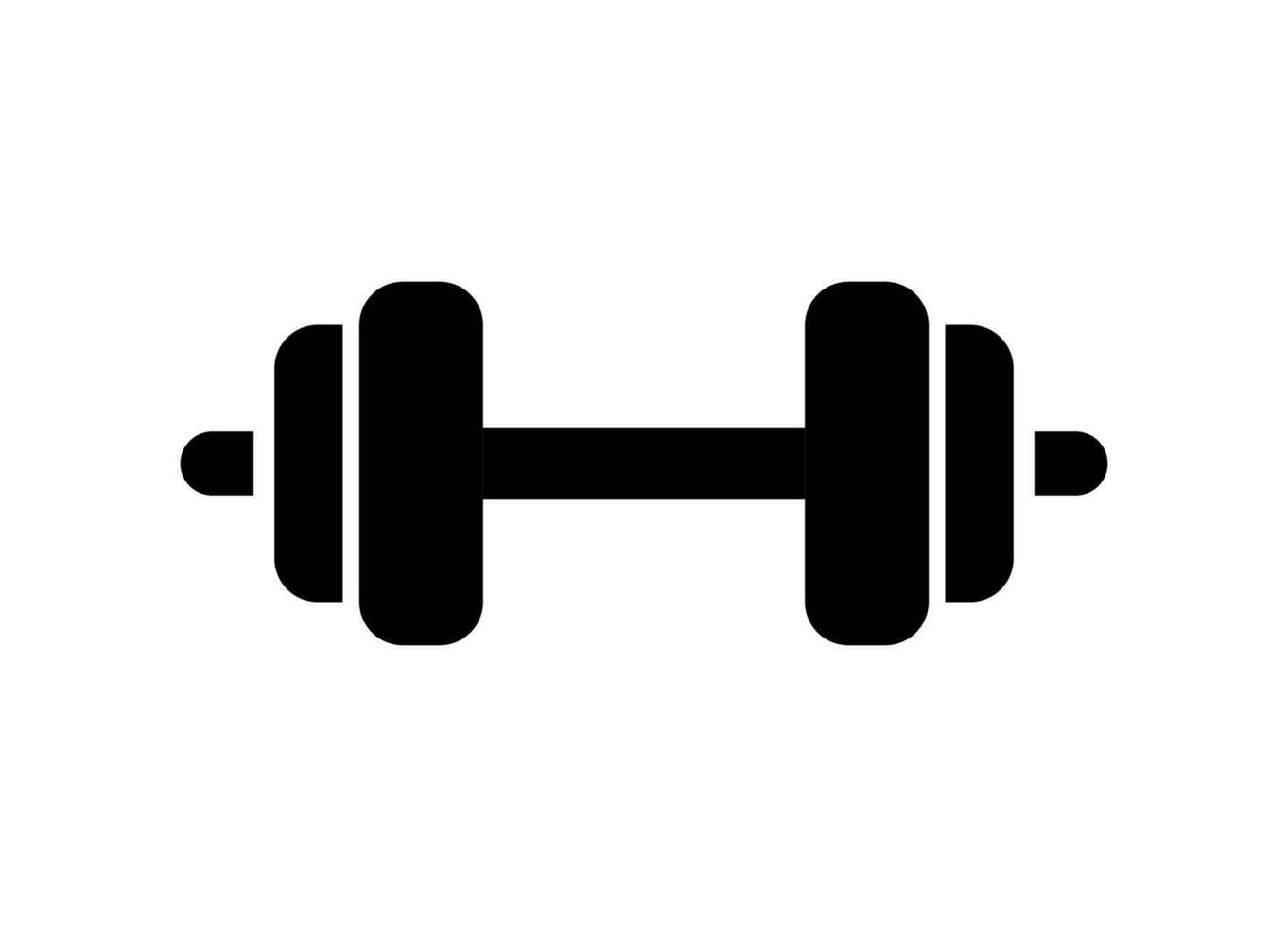 Vector element of Dumbbell, Glyph icon.