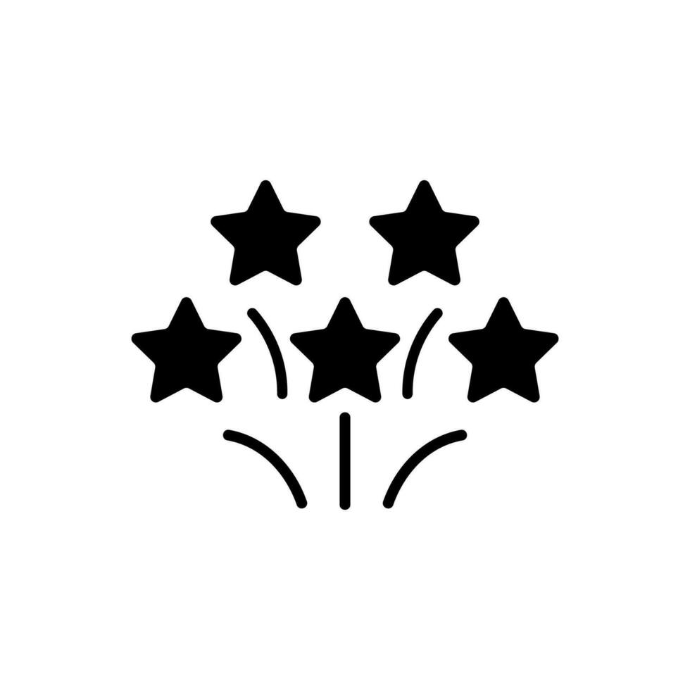 Vector element of Five Star explosion, Glyph icon.