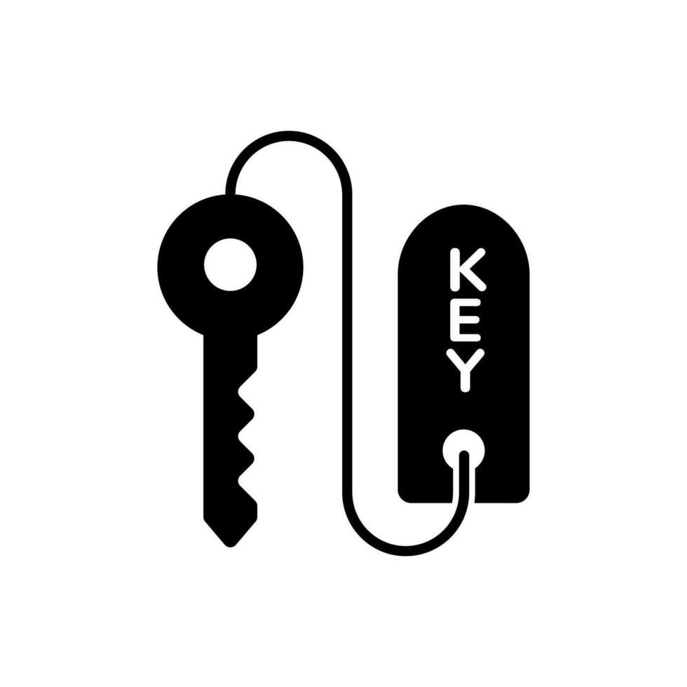 Vector element of a Key Tag, Glyph icon.