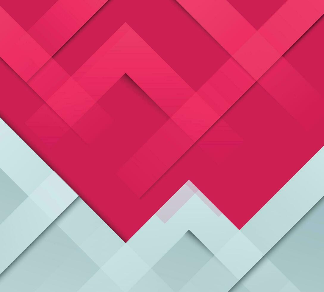 Geometric shape modern 3D background, Red and white color abstract