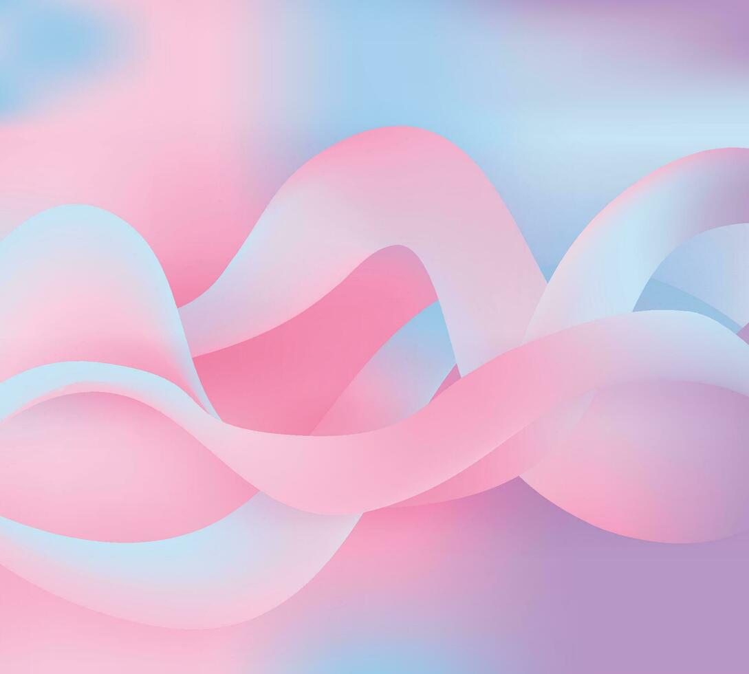 Light blue and light pink gradient background, abstract wavy vector template, good for social media creatives