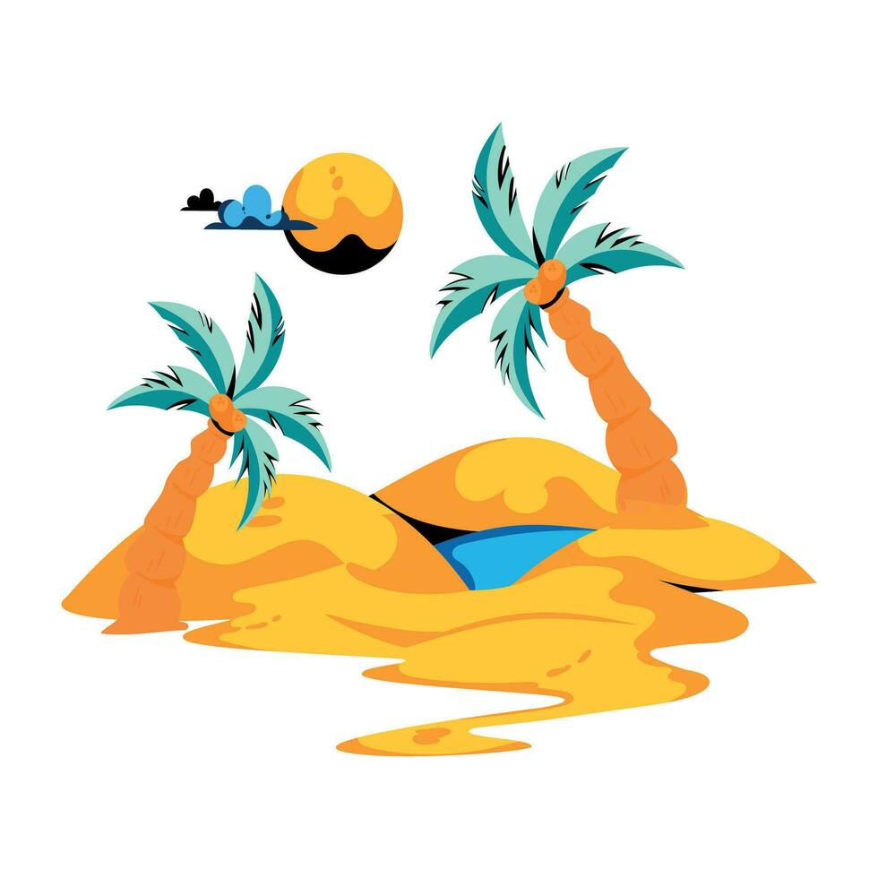 Trendy Island Concepts vector