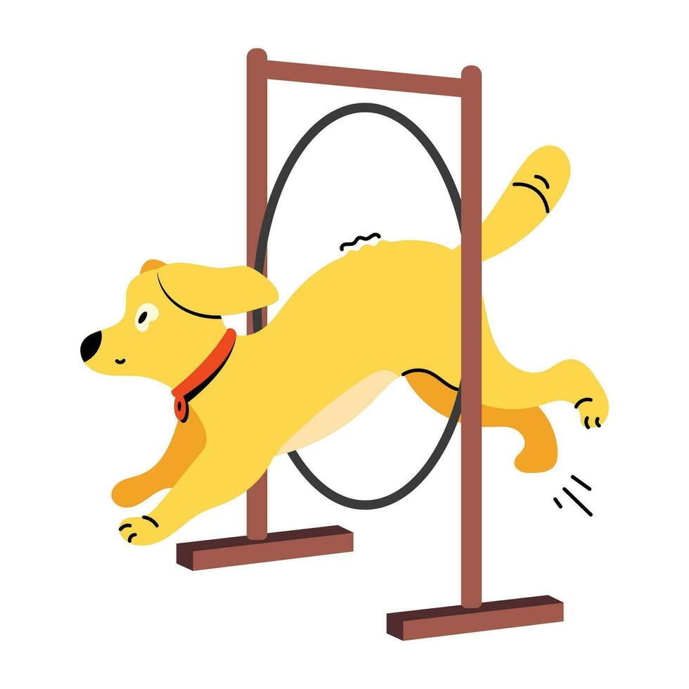 Trendy Dog Hoop vector