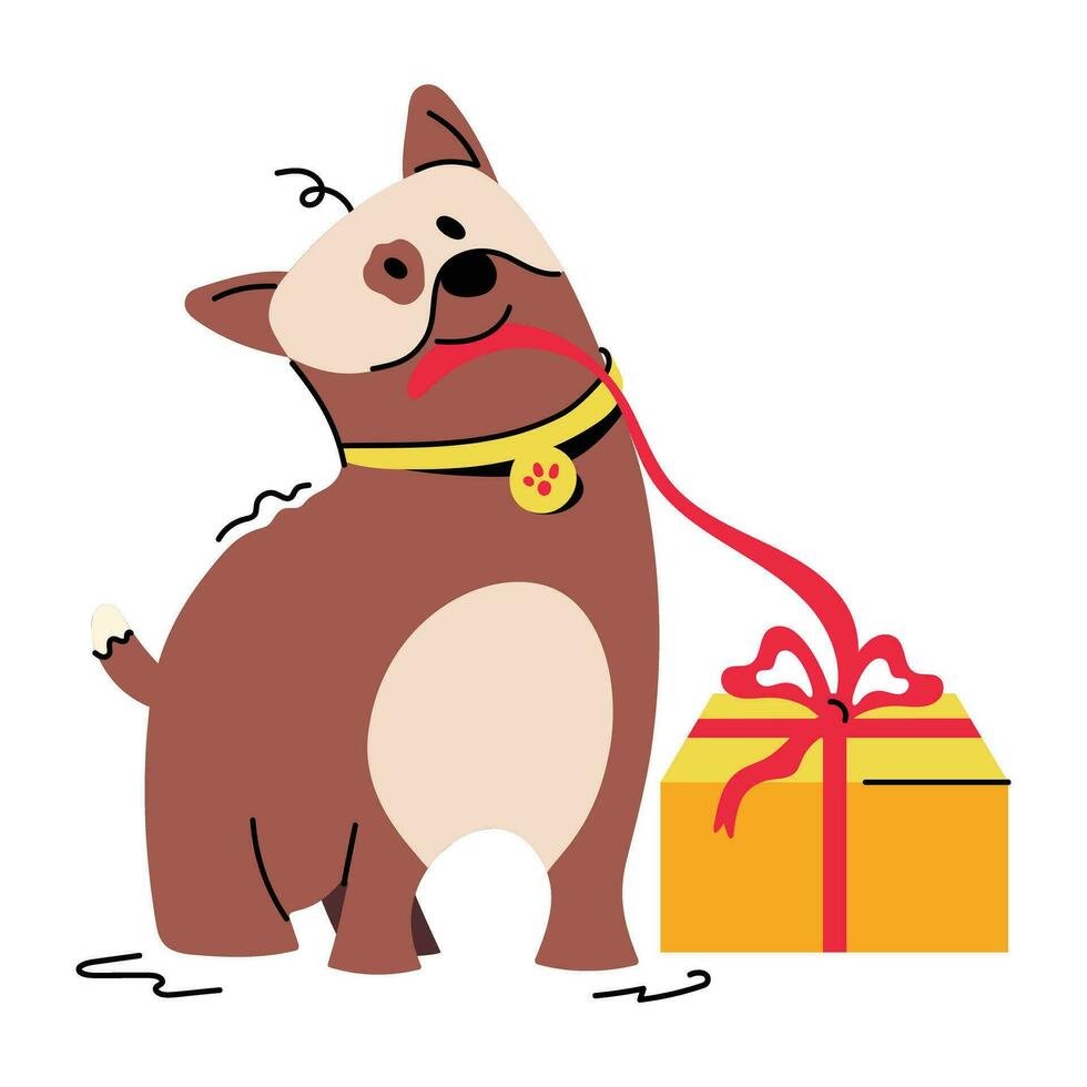 Trendy Dog Surprise vector