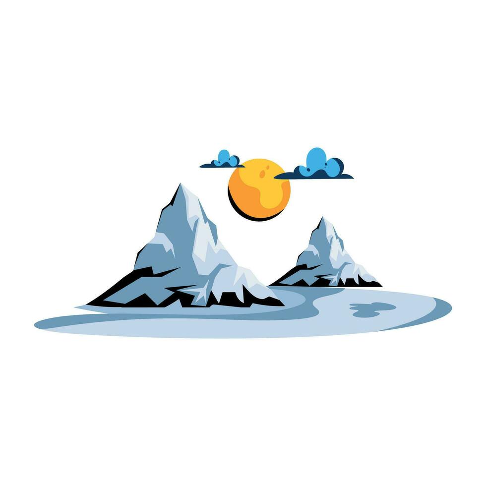 Trendy Mountains Concepts vector