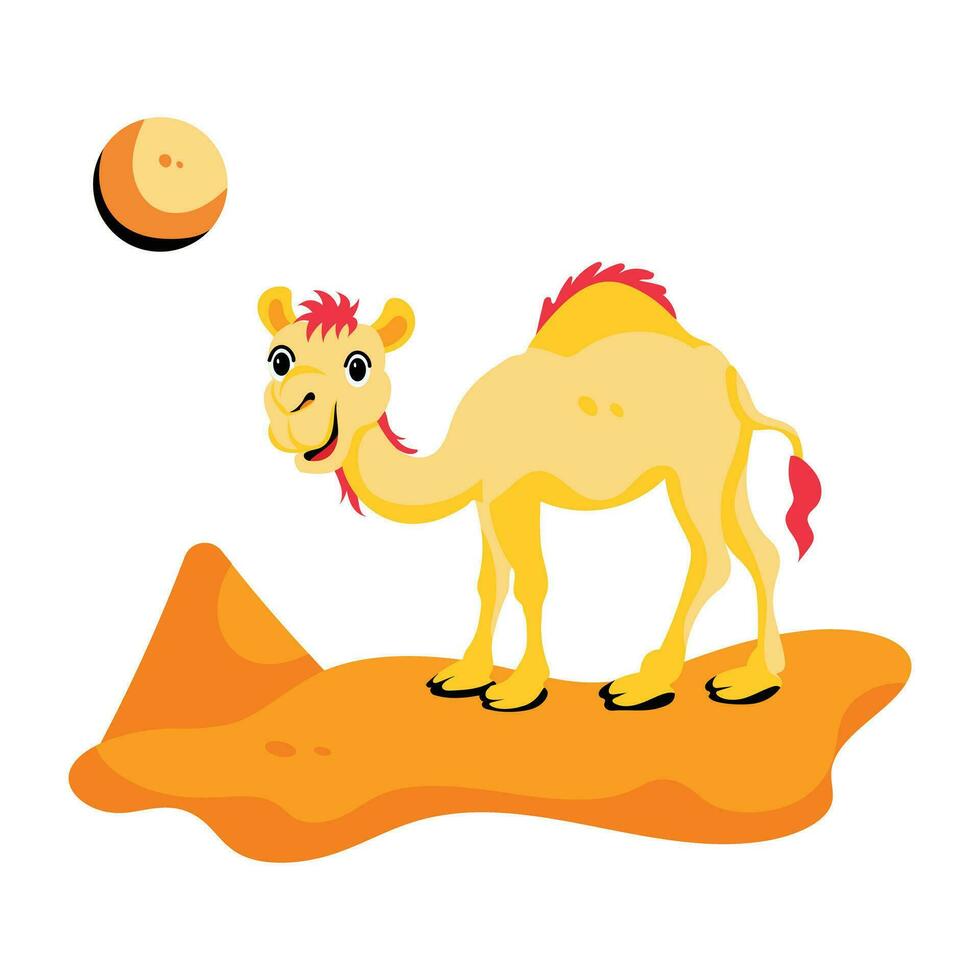 Trendy Desert Camel vector