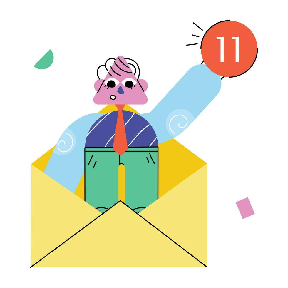 Trendy Mail Notifications vector