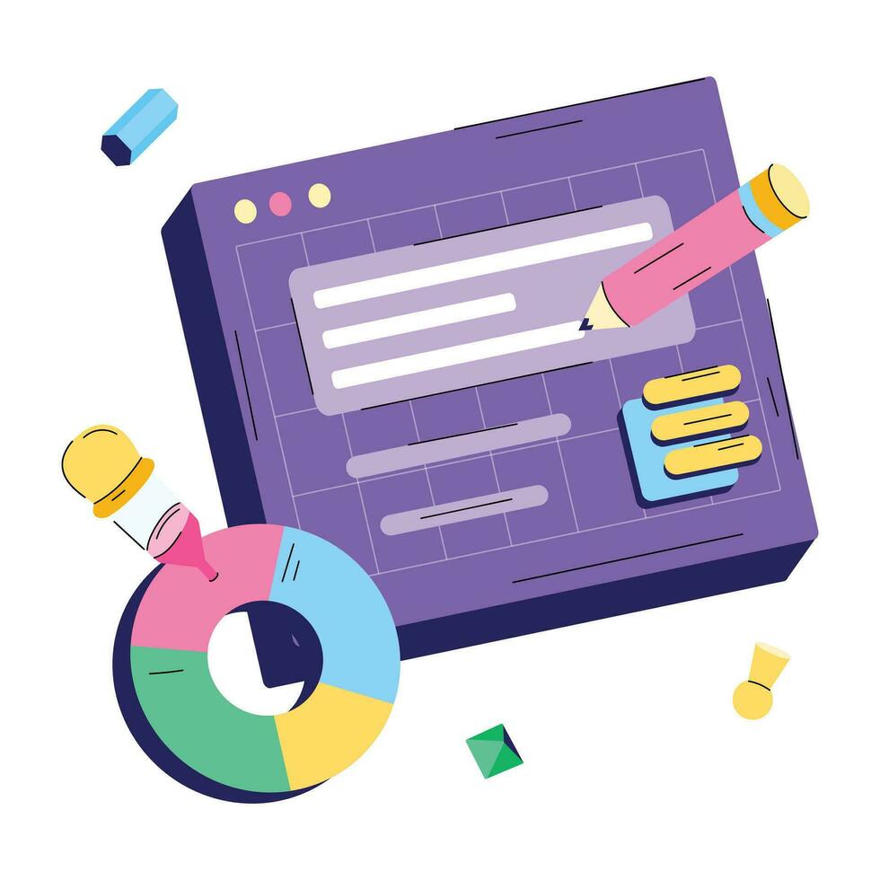 Trendy Website Designing vector