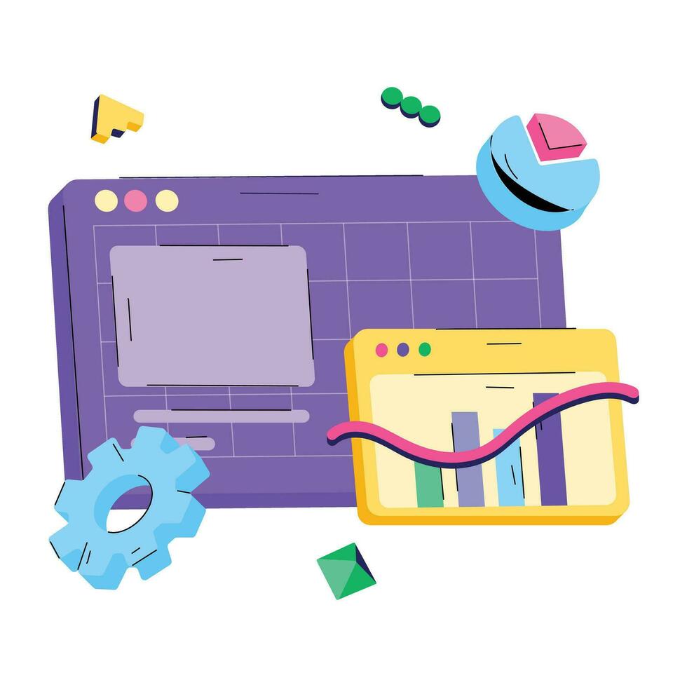 Trendy SEO Analysis vector