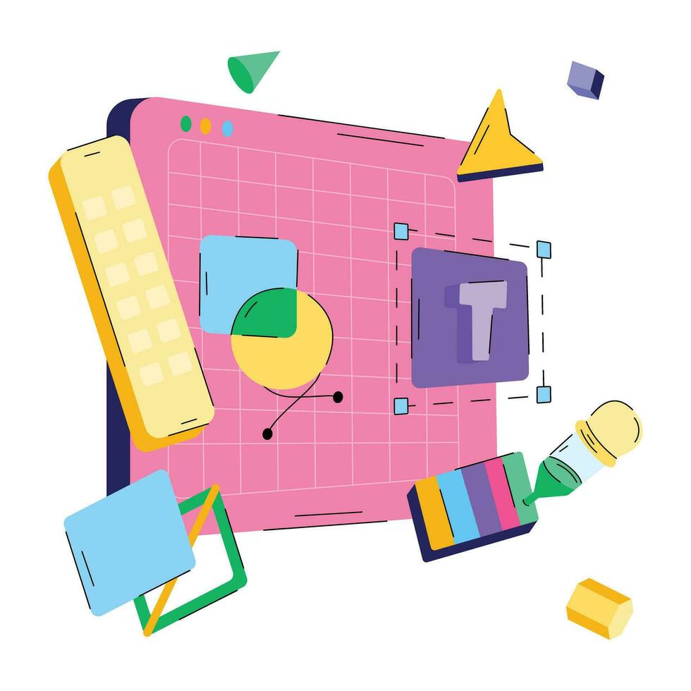 Trendy Designing Concepts vector