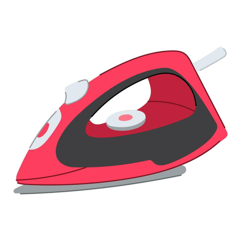 clothes iron laundry cartoon vector illustration