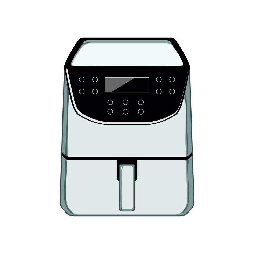 electric aerogrill cooking cartoon vector illustration