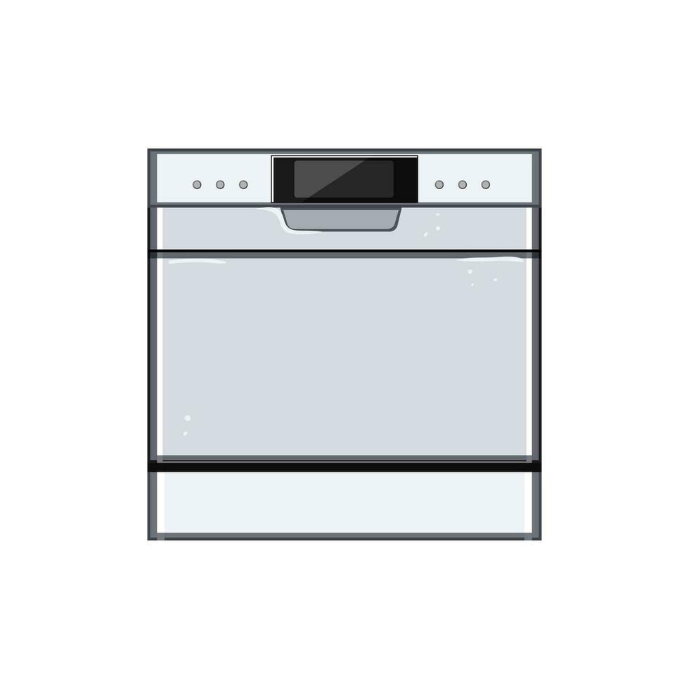 dish dishwasher kitchen cartoon vector illustration