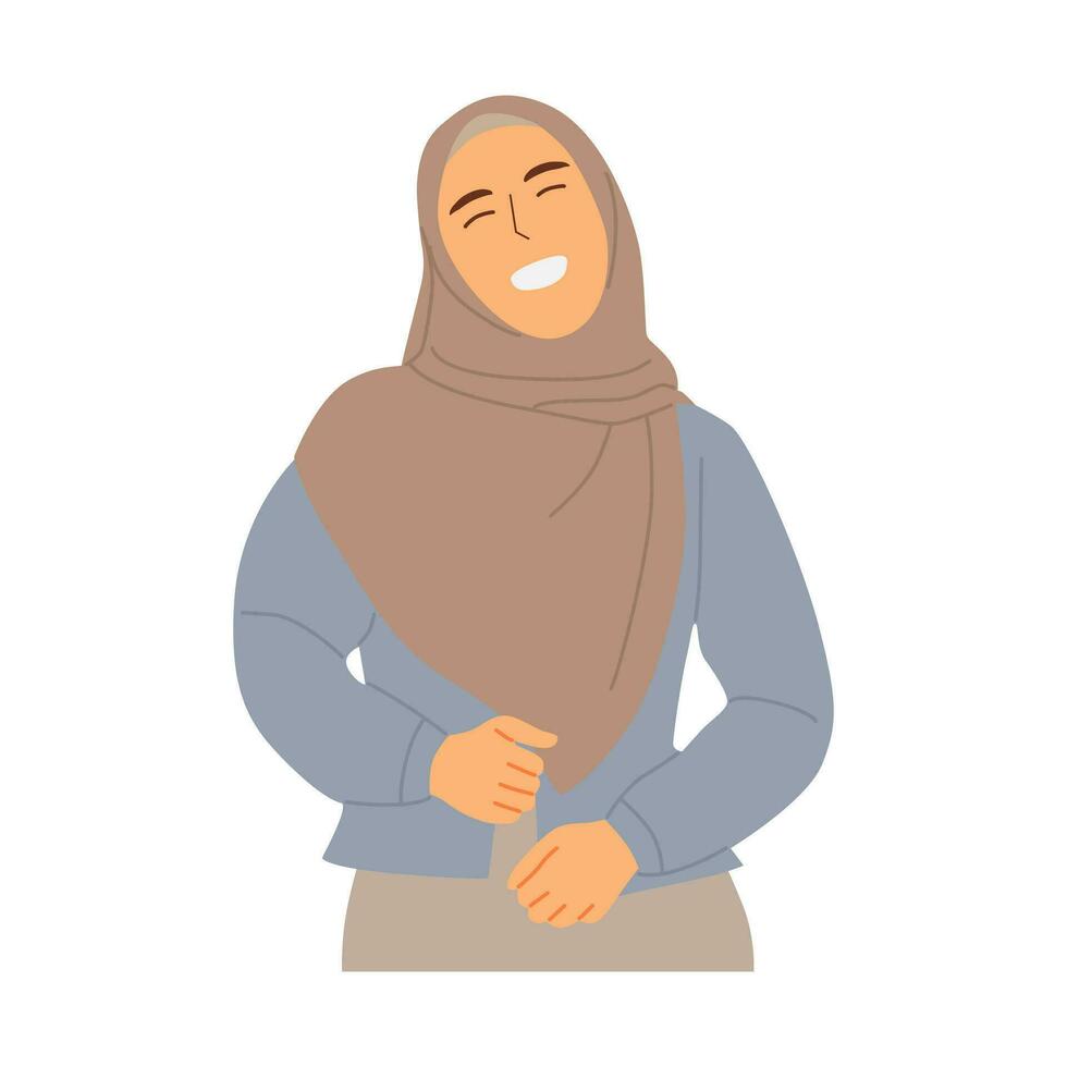 vector ilustración de musulmán mujer vistiendo hijab