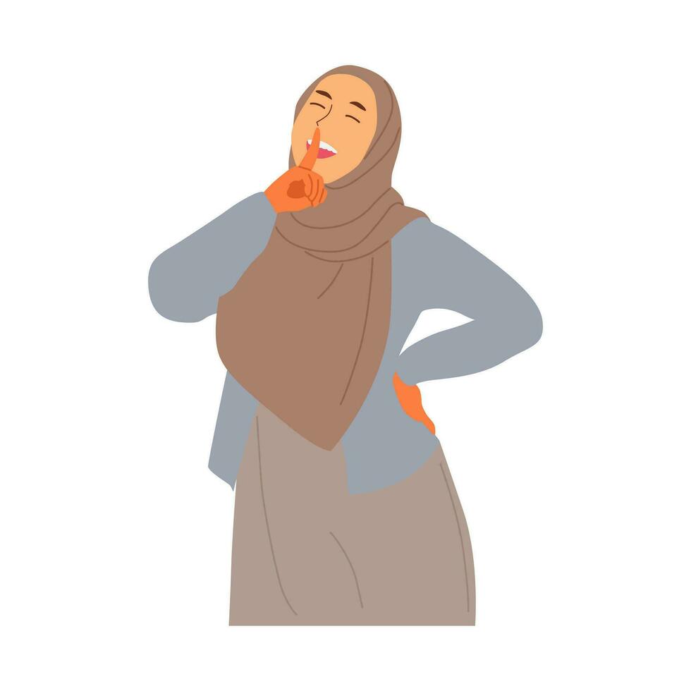 vector ilustración de musulmán mujer vistiendo hijab