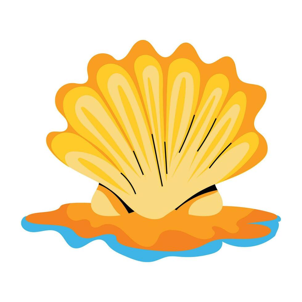 Trendy Beach Shell vector