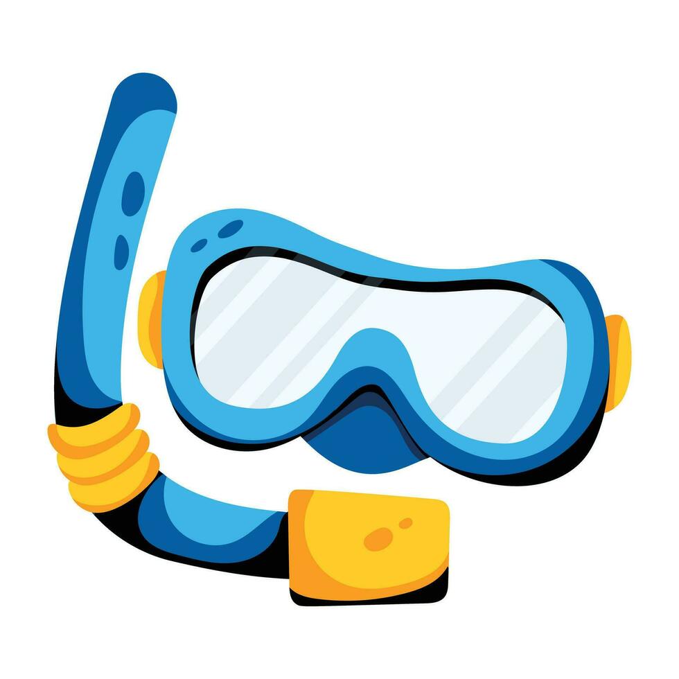 Trendy Diving Mask vector