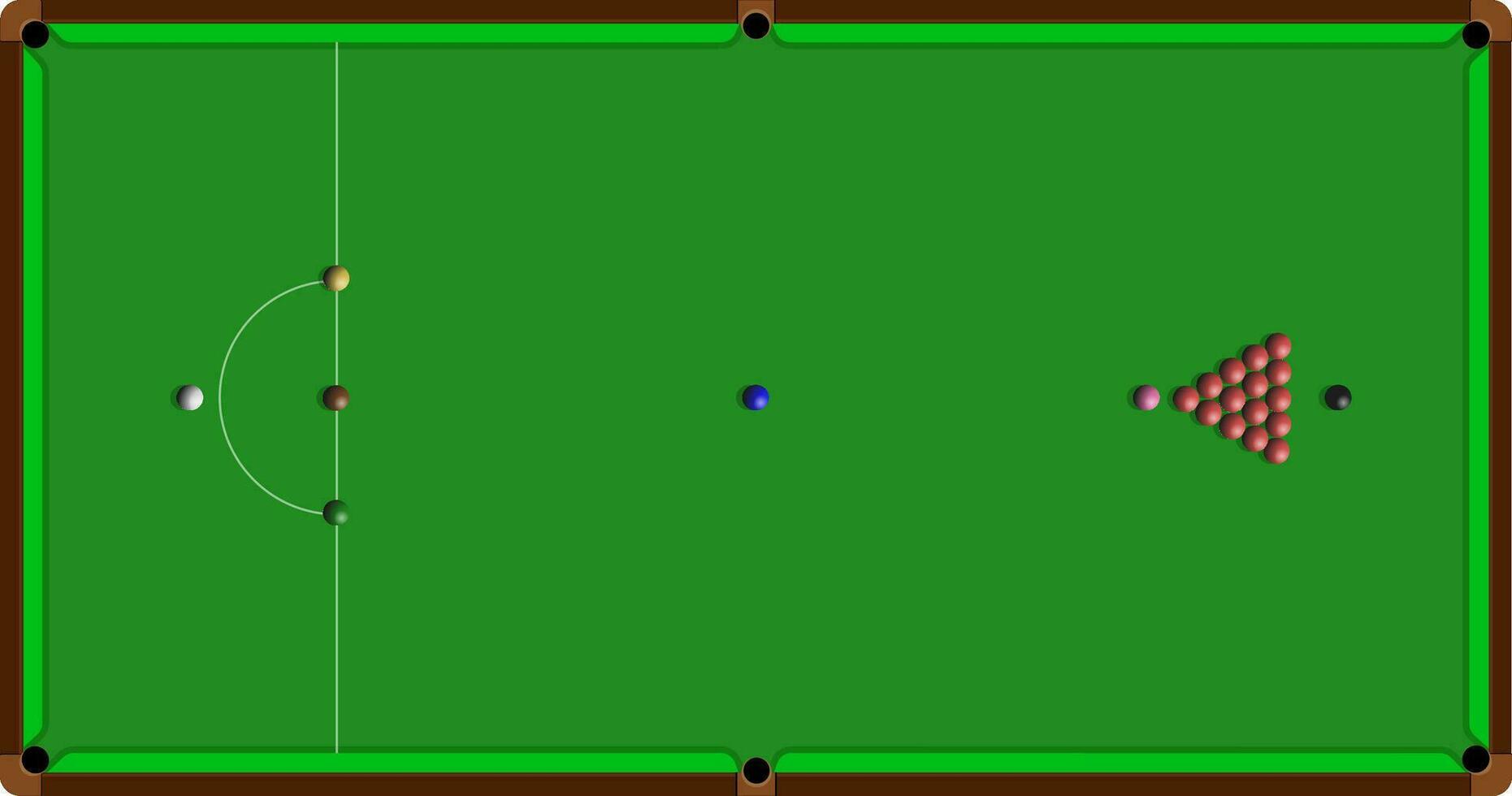 snooker billiards table top view illustration vector