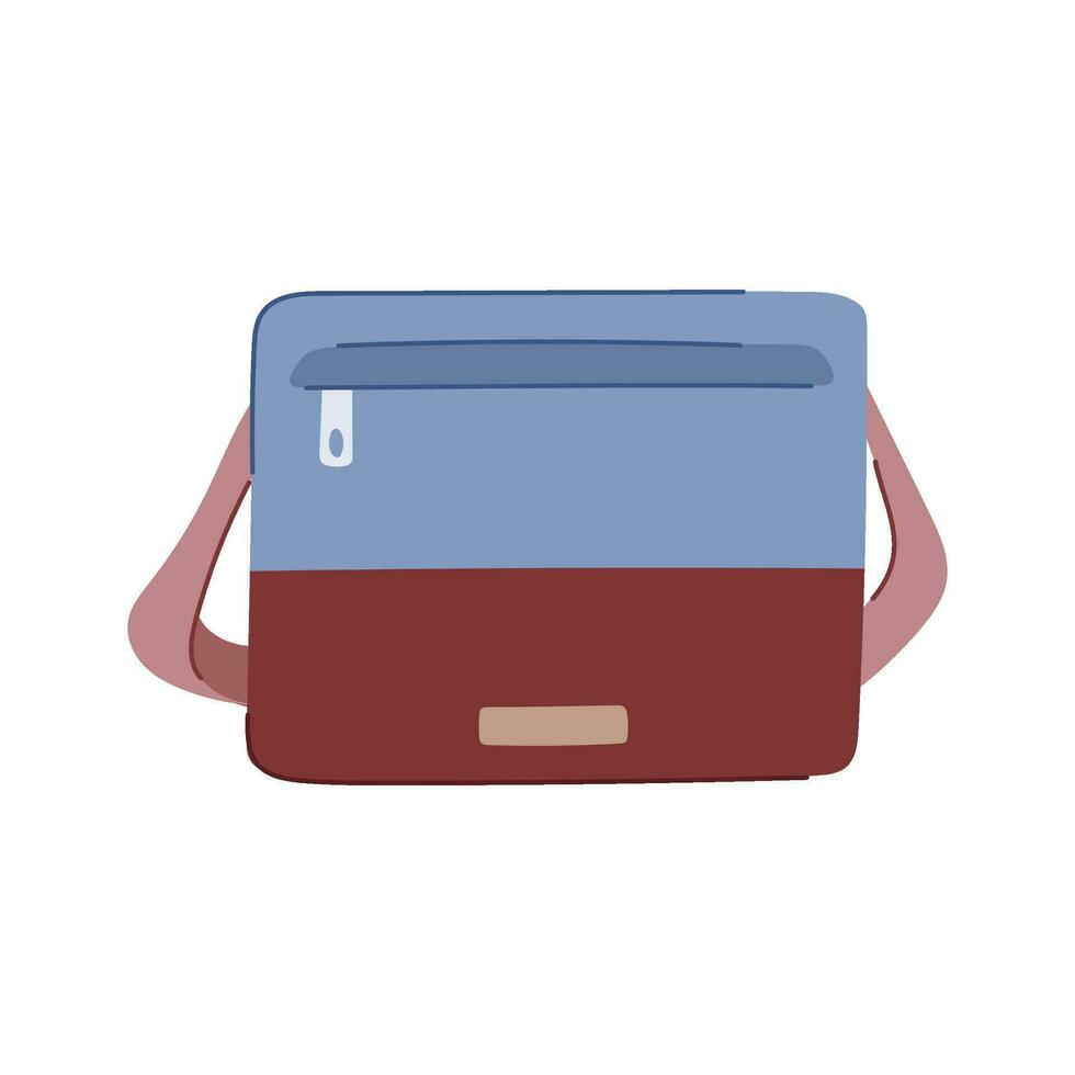 strap laptop bag cartoon vector illustration